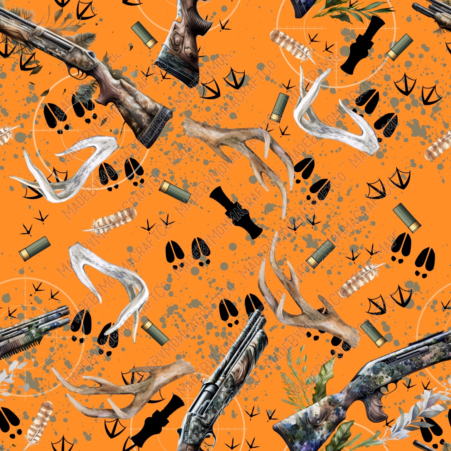 Shot Caller Orange Hunting - Vinyl Or Waterslide Seamless Wrap