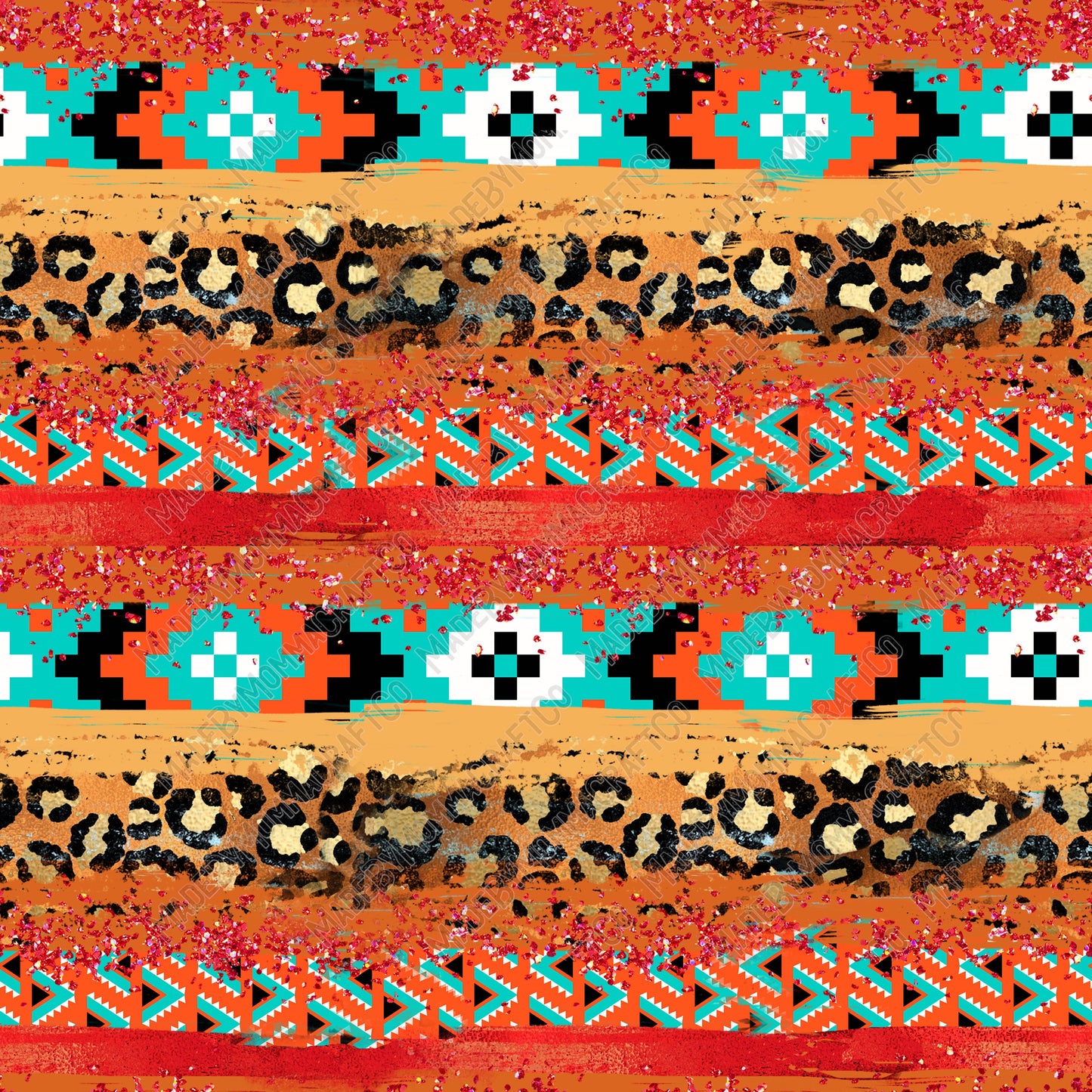 Aztec Leopard Serape slpaper1c - Vinyl Or Waterslide Seamless Wrap