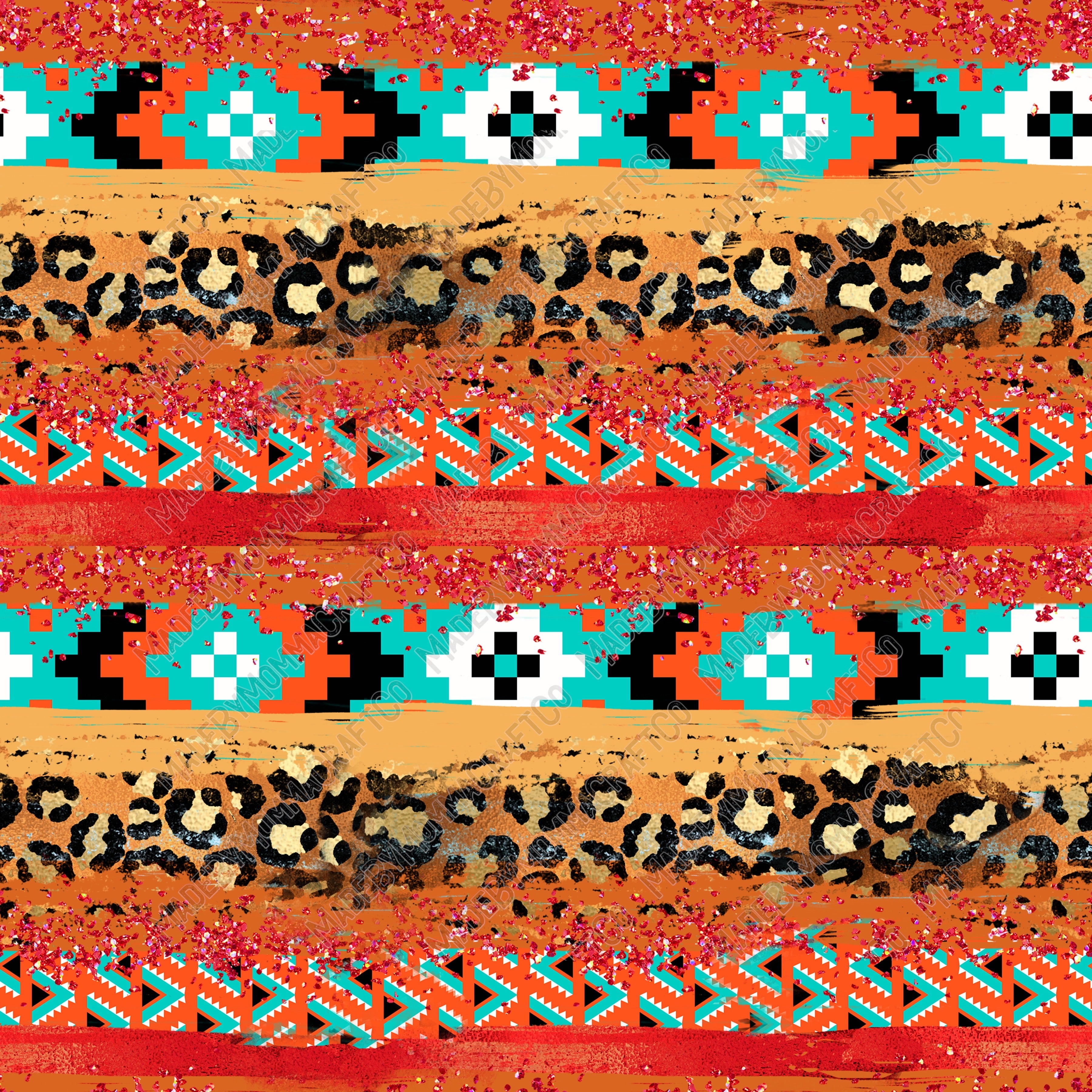 Aztec Leopard Serape slpaper1c - Vinyl Or Waterslide Seamless Wrap