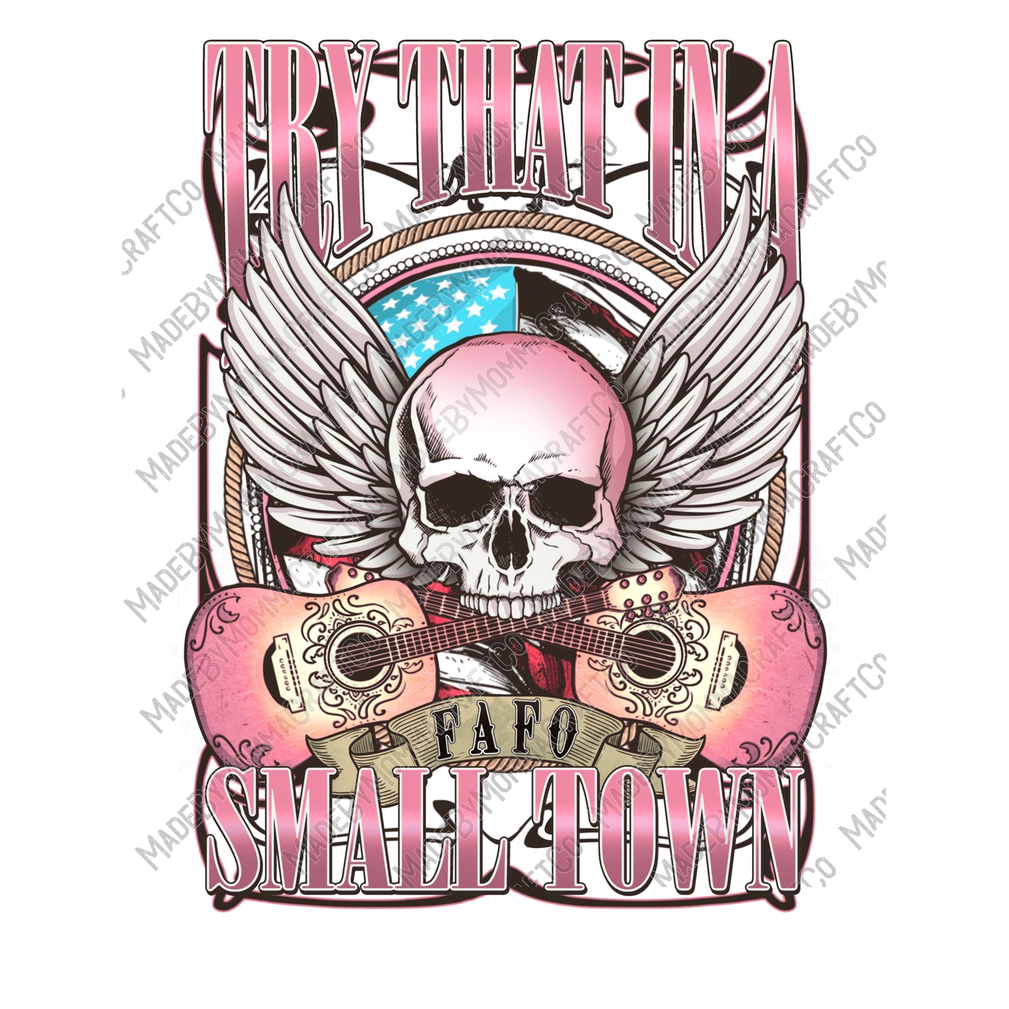 Small Town FAFO Women's - Country Western / Music - Cheat Clear Waterslide™ or White Cast Sticker