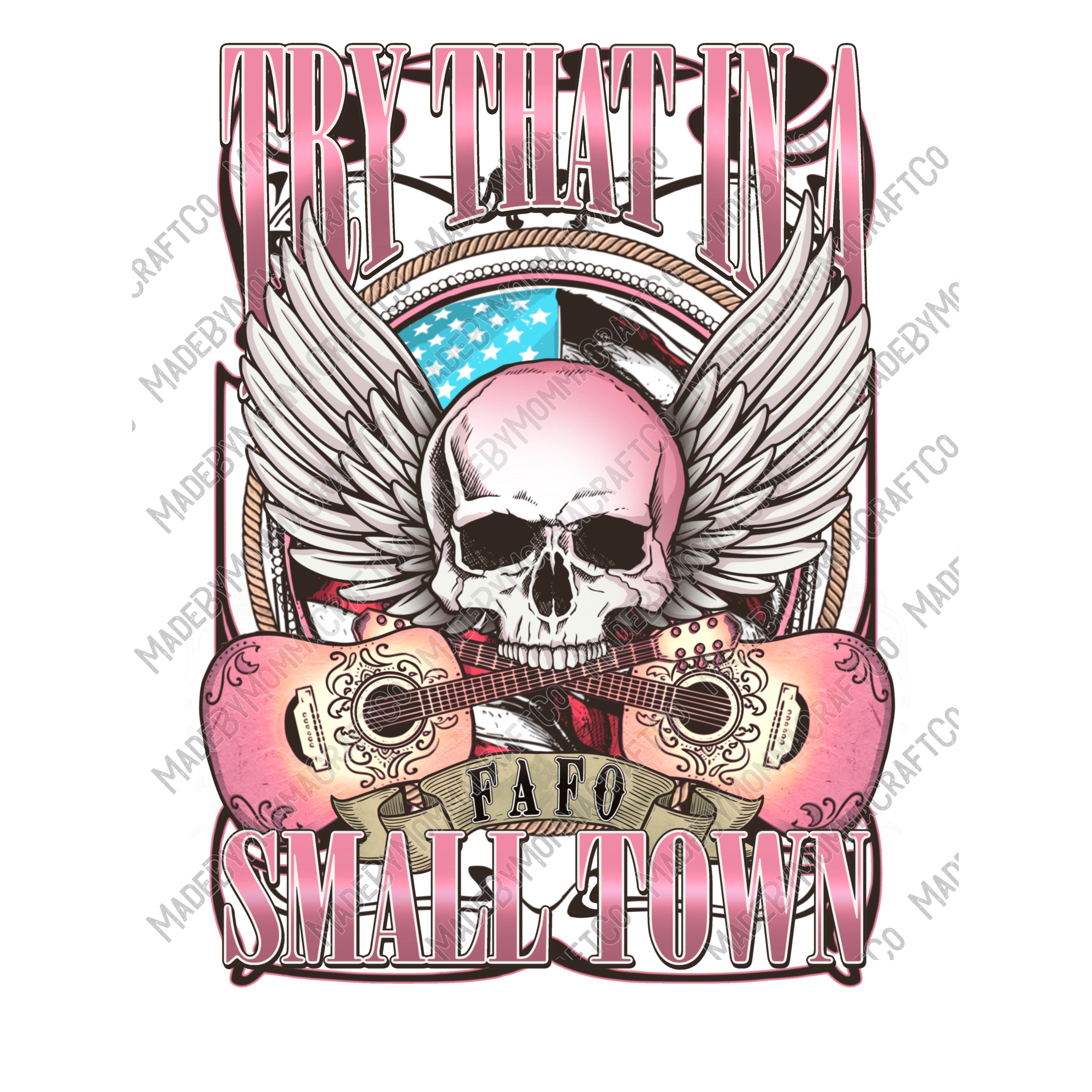 Small Town FAFO Women&#39;s - Country Western / Music - Cheat Clear Waterslide™ or White Cast Sticker