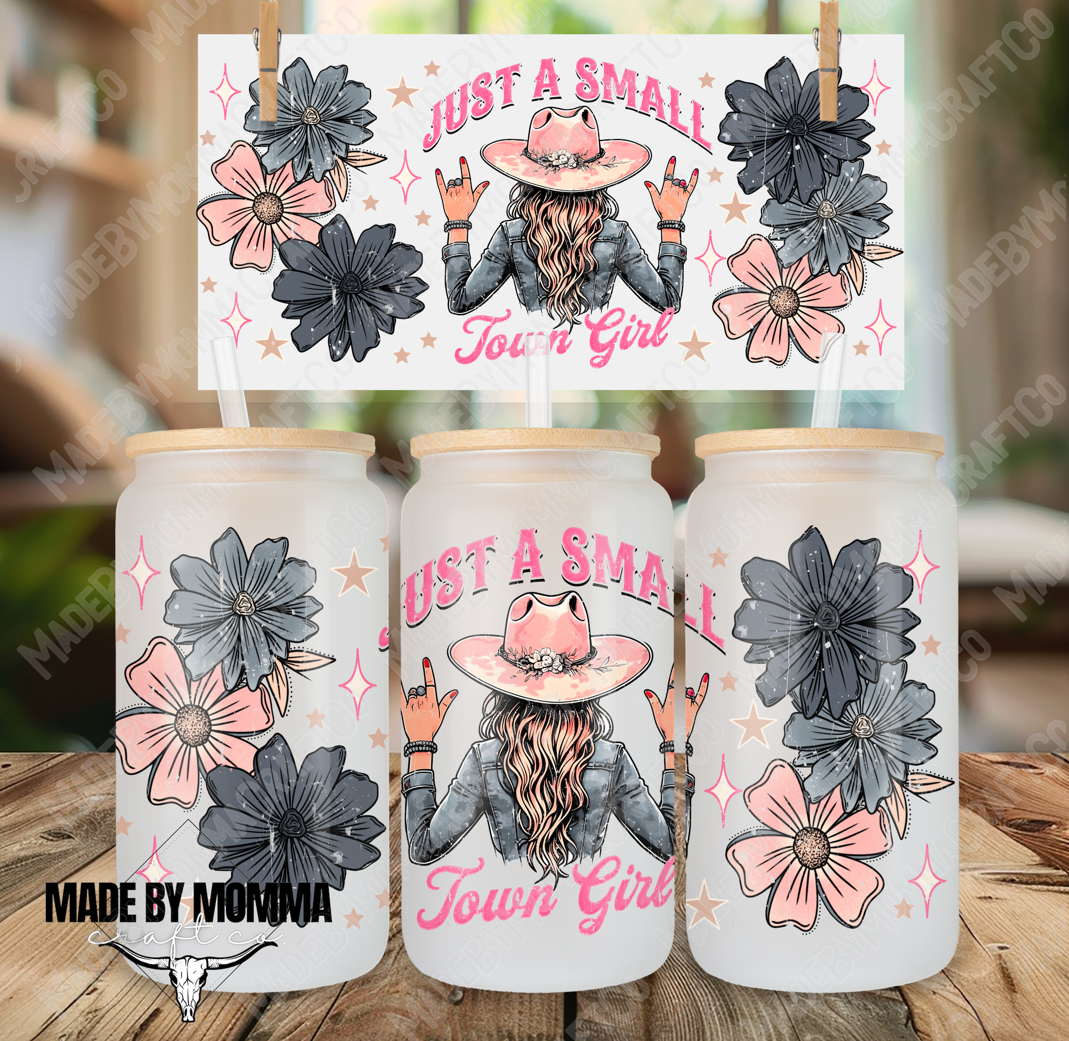 Small Town Girl 16oz UV DTF or Sublimation Wrap