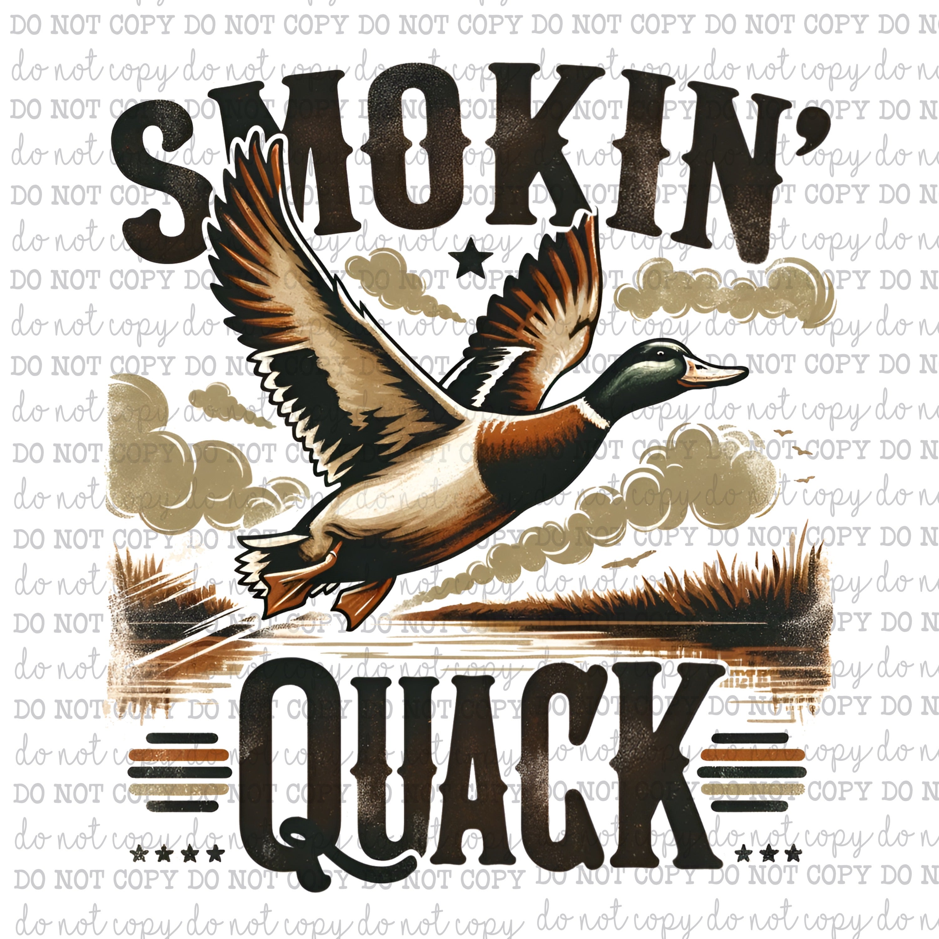 Smokin Quack - Hunting - Cheat Clear Waterslide™ or UV DTF Sticker ...