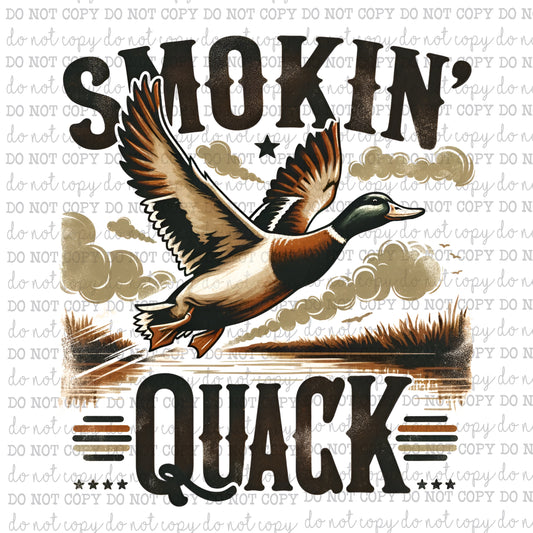 Smokin Quack - Hunting - Cheat Clear Waterslide™ or White Cast Sticker