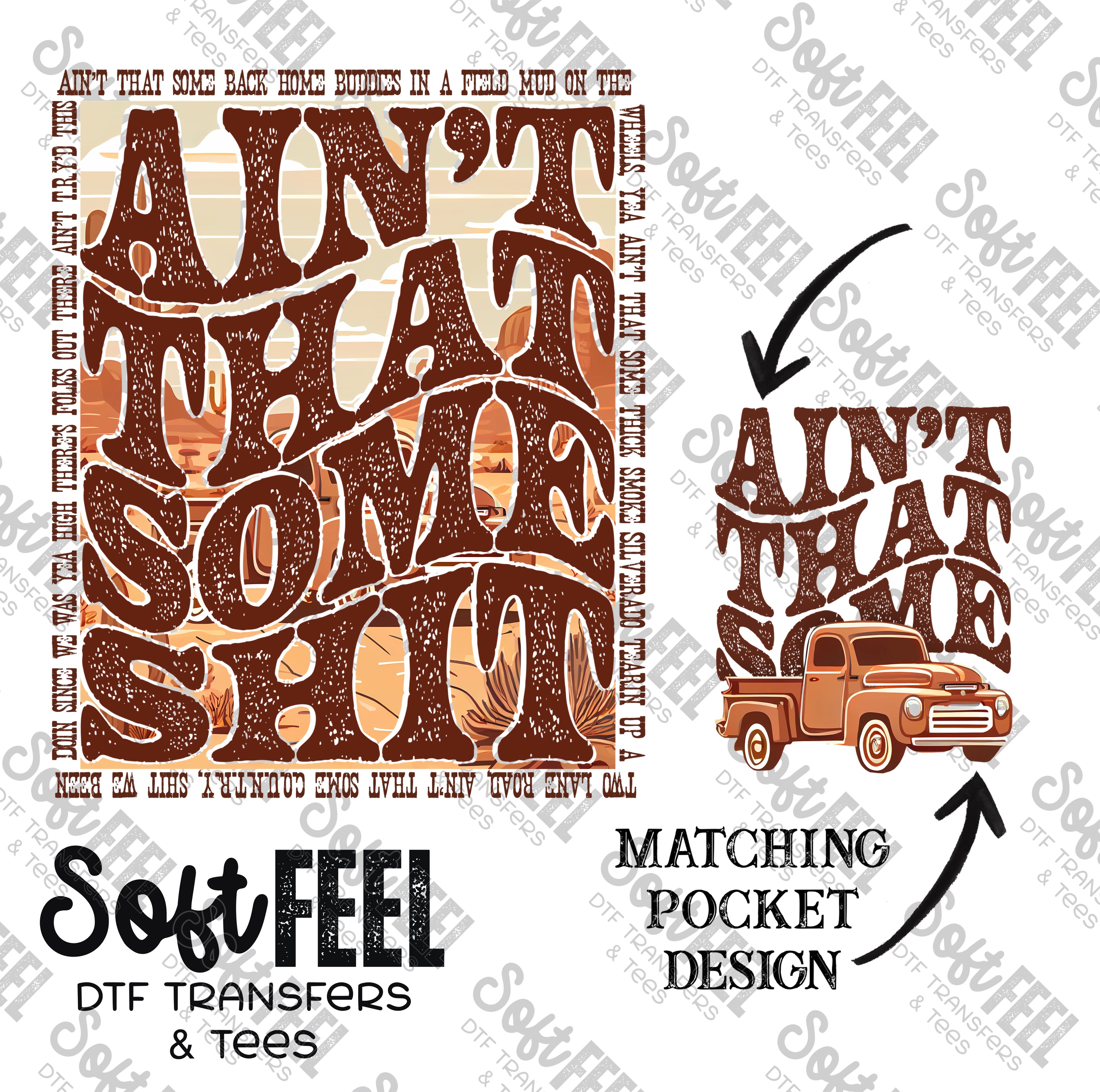 Ain&#39;t That Some Shit - Country Western / Music - Direct To Film Transfer / DTF - Heat Press Clothing Transfer