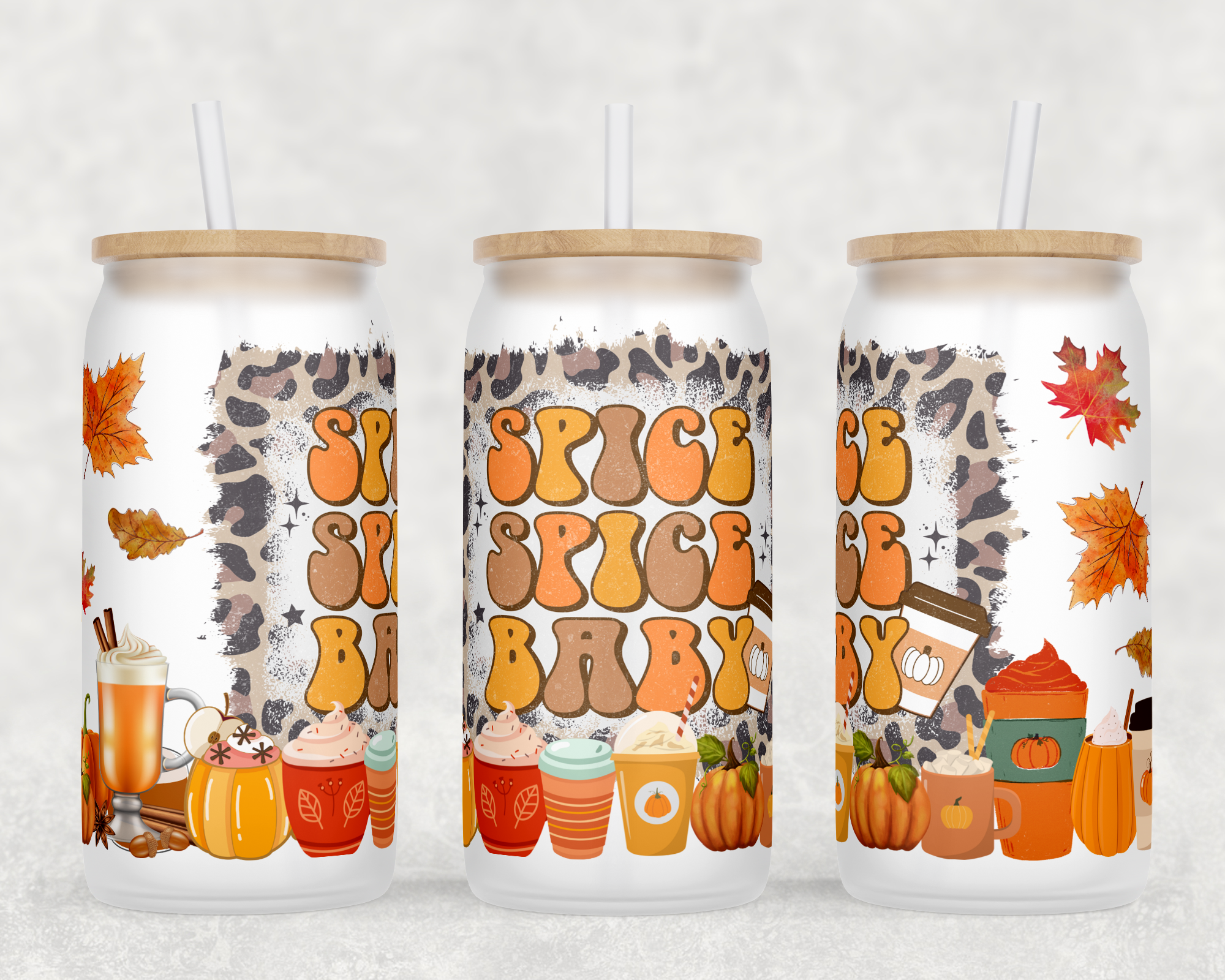 Spice Baby Sublimation Libbey Can Wrap