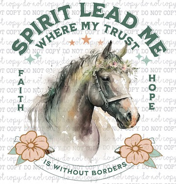 Spirit Lead Me - Christian - Cheat Clear Waterslide™ or White Cast Sticker