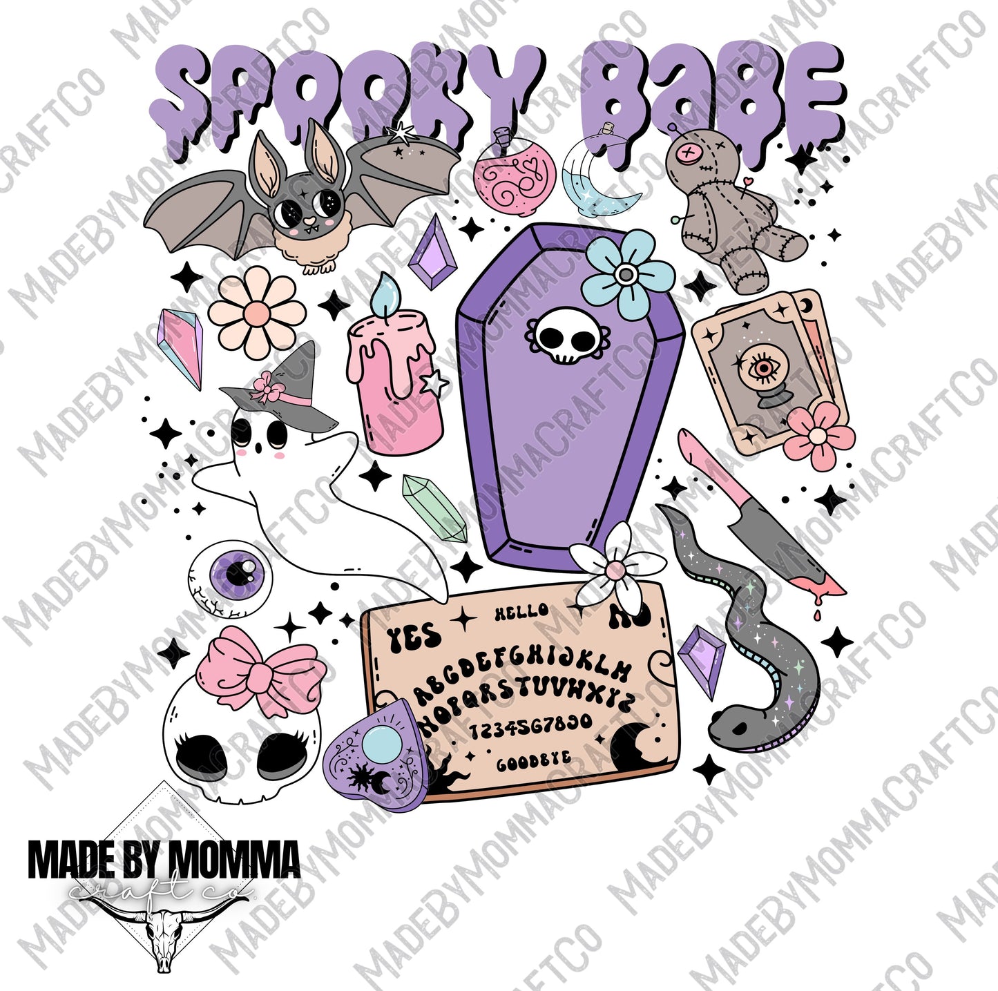 Spooky Babe - Halloween - Cheat Clear Waterslide™ or White Cast Sticker