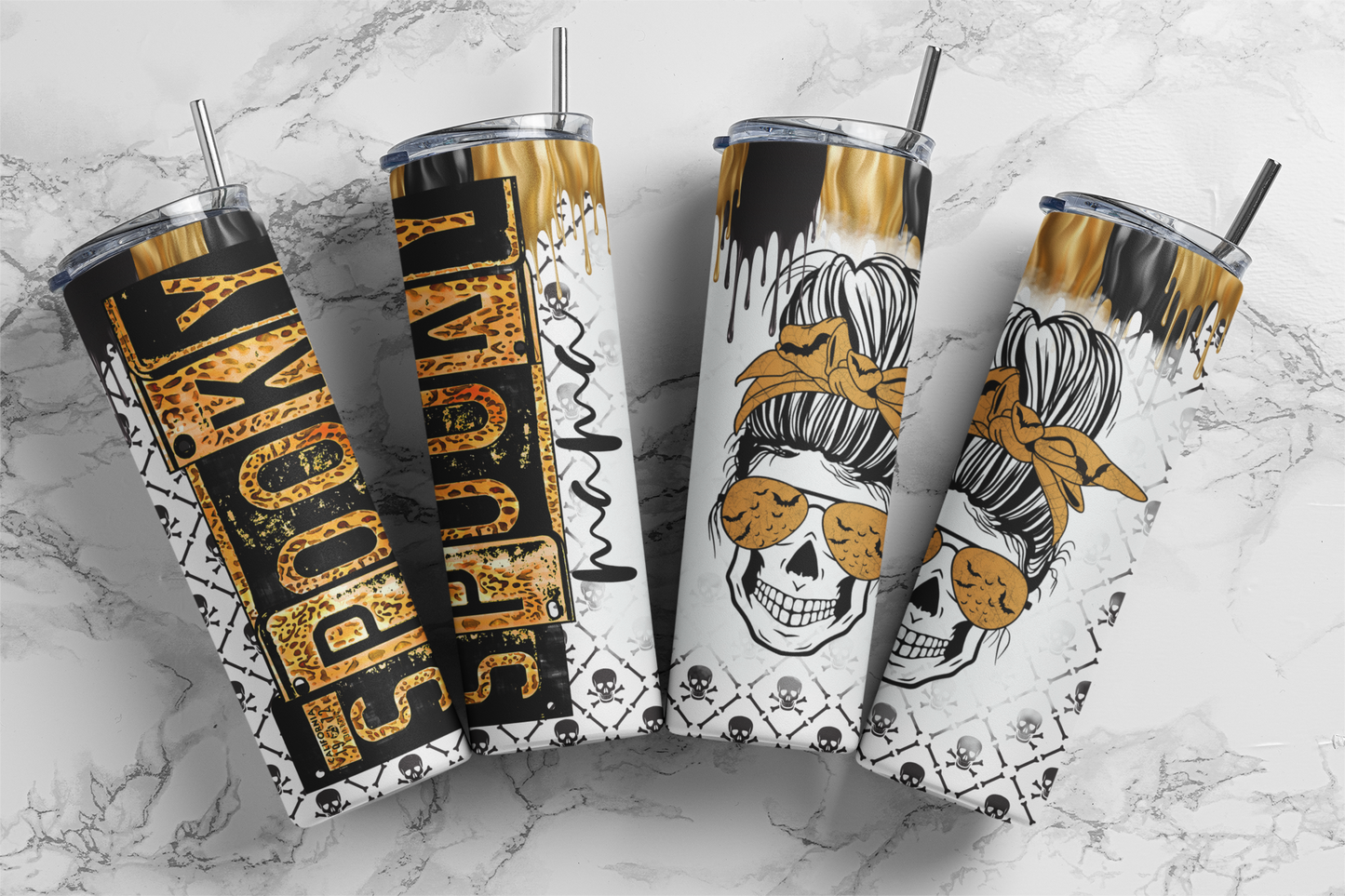 Spooky Mama - Halloween - Sublimation or Waterslide Wrap - 20oz and 30oz