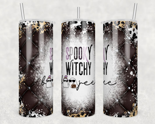 Spooky Witch Boojee Ghosts - Halloween - Sublimation or Waterslide Wrap - 20oz and 30oz