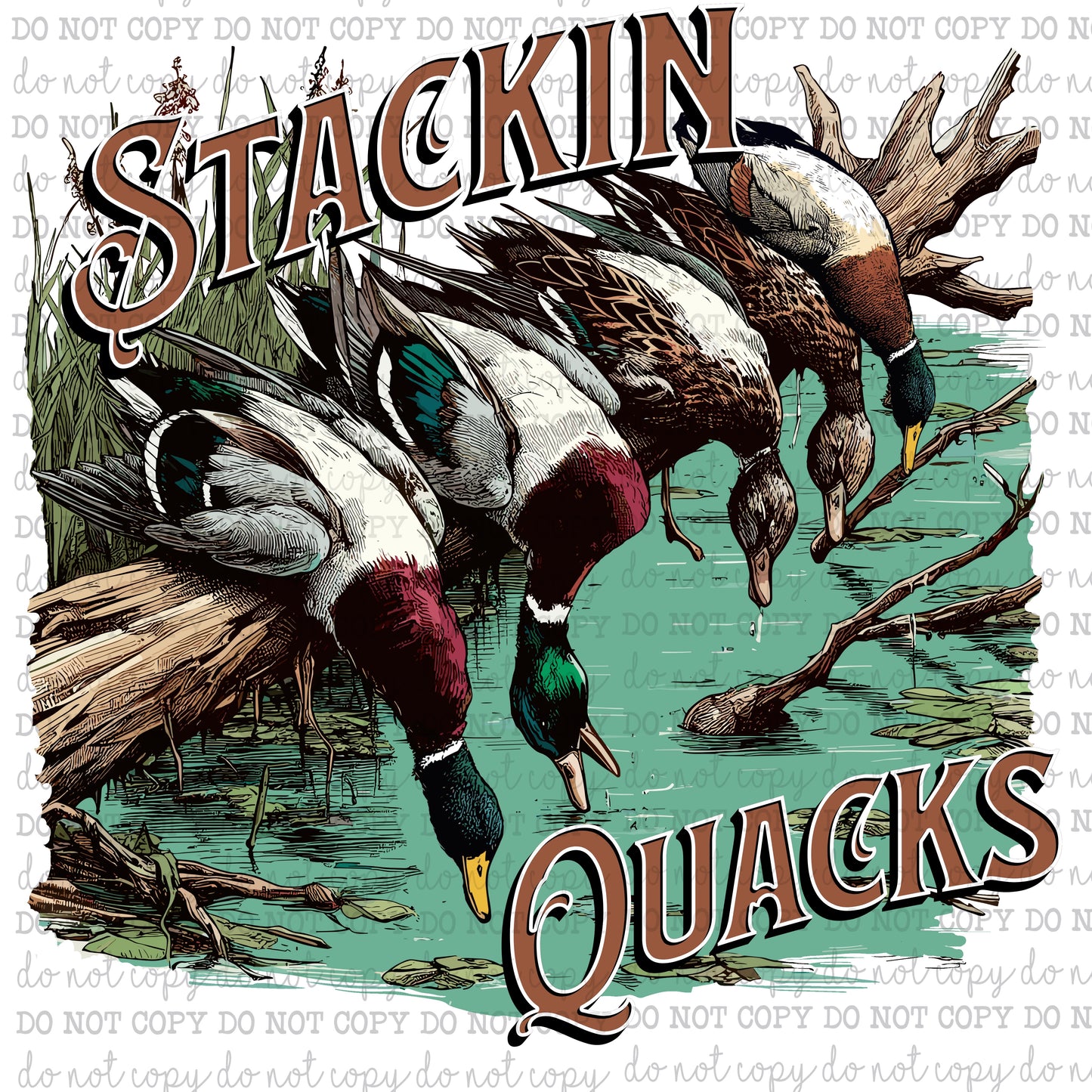 Stackin Quacks - Hunting - Cheat Clear Waterslide™ or White Cast Sticker