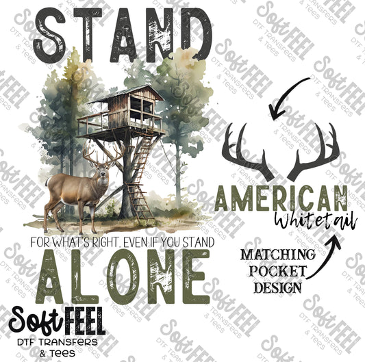 Stand Alone - Hunting - Direct To Film Transfer / DTF - Heat Press Clothing Transfer