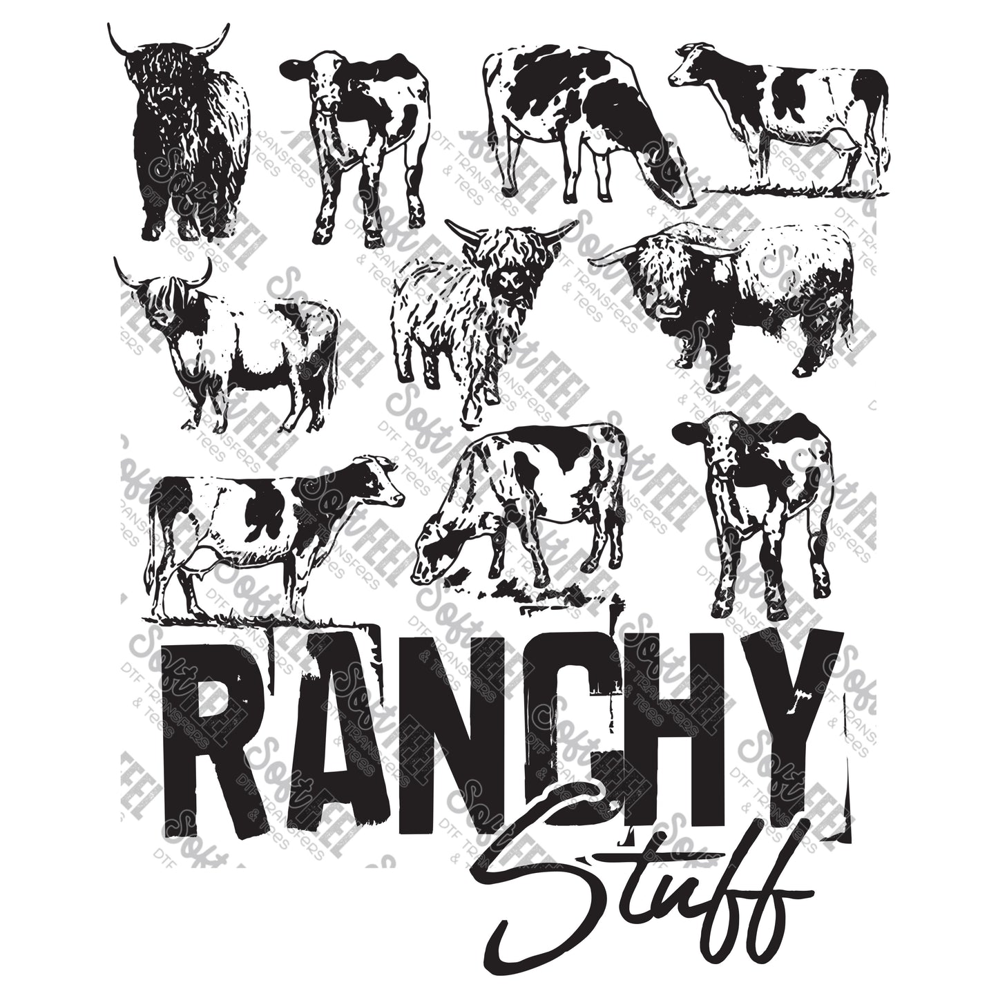 Ranchy Stuff - Country Western - Direct To Film Transfer / DTF - Heat Press Clothing Transfer