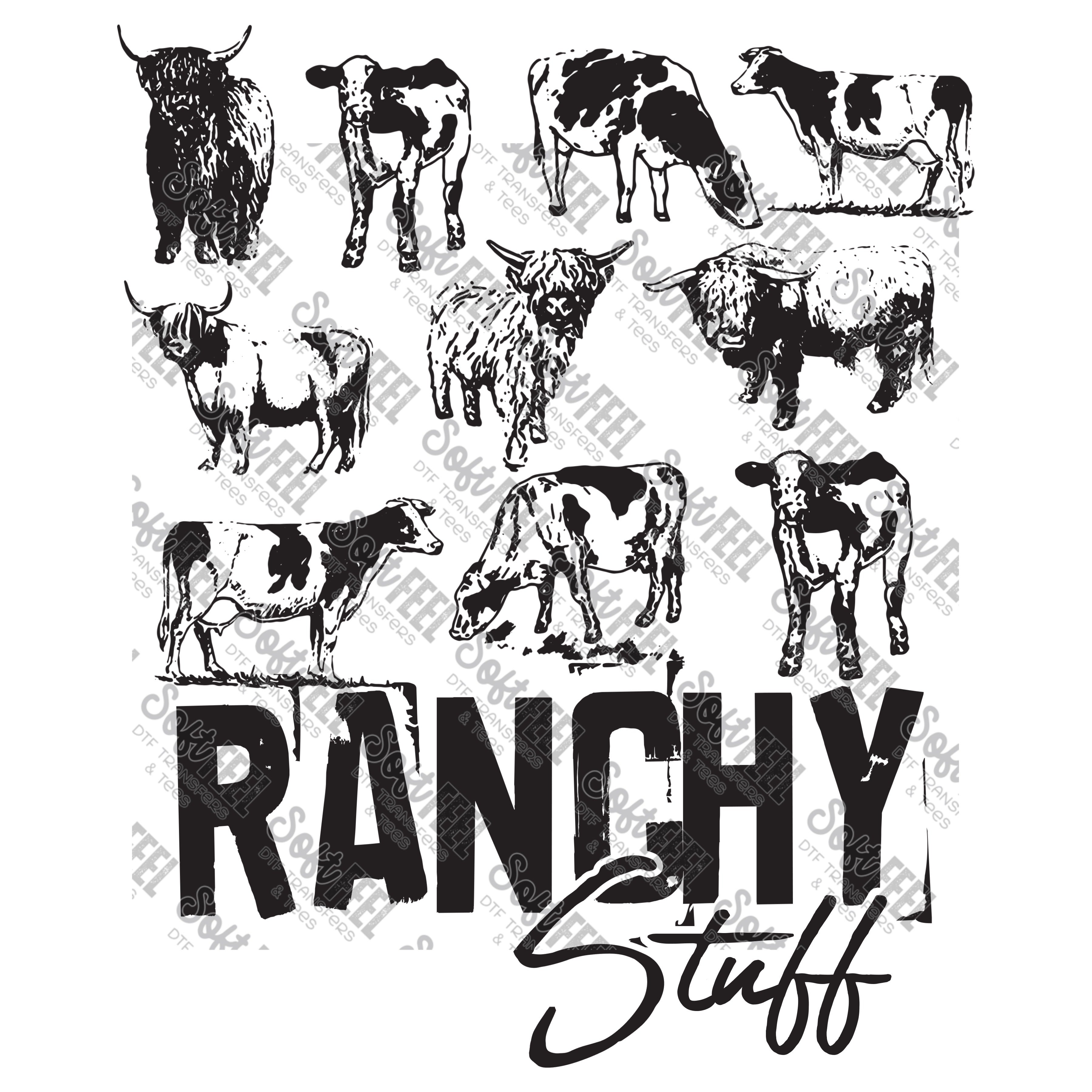 Ranchy Stuff - Country Western - Direct To Film Transfer / DTF - Heat Press Clothing Transfer