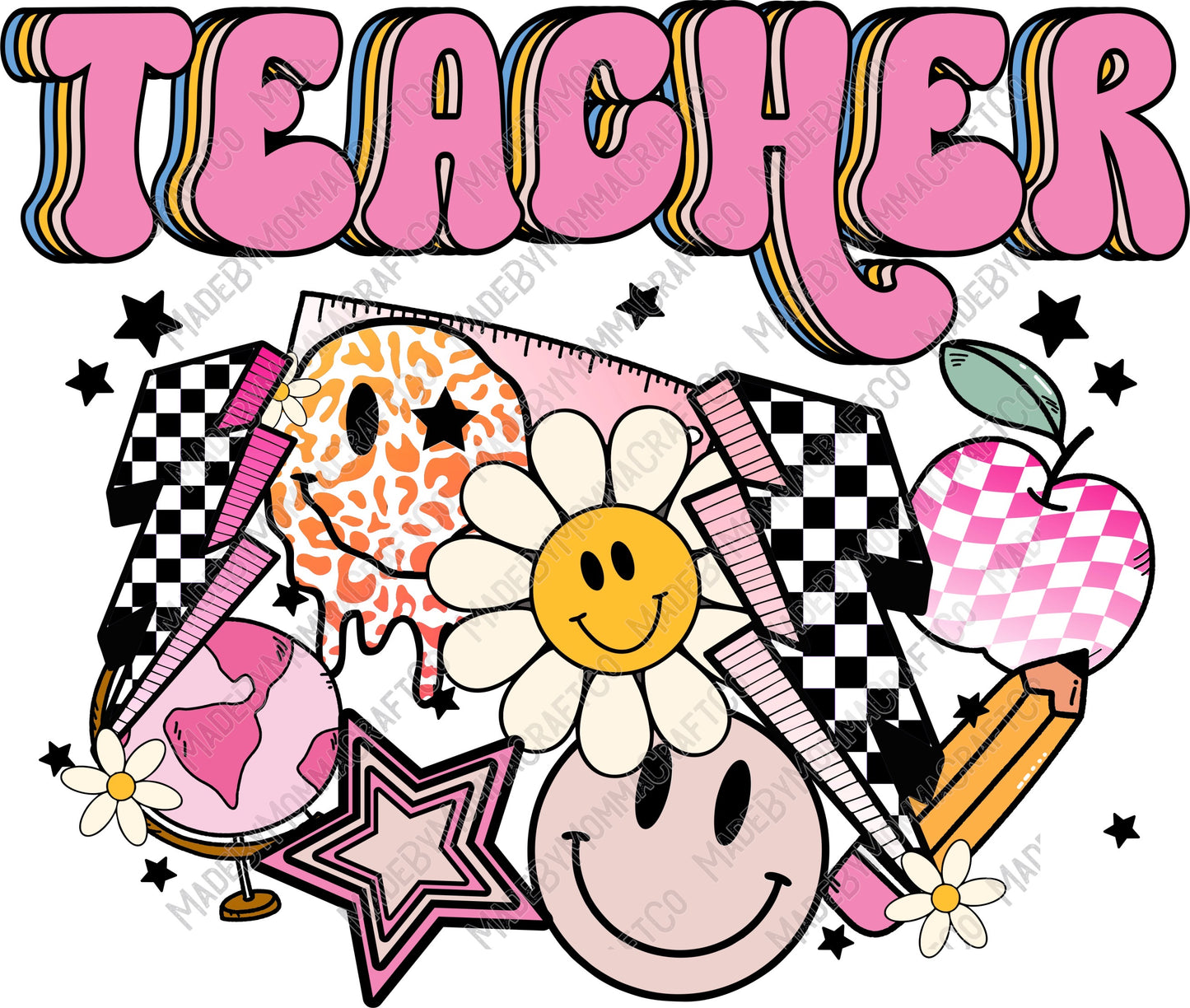 Teacher - Back to School - Cheat Clear Waterslide™ or White Cast Sticker