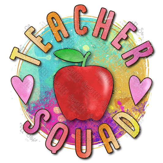 Teacher Squad - Occupations / School and Teacher - Direct To Film Transfer / DTF - Heat Press Clothing Transfer
