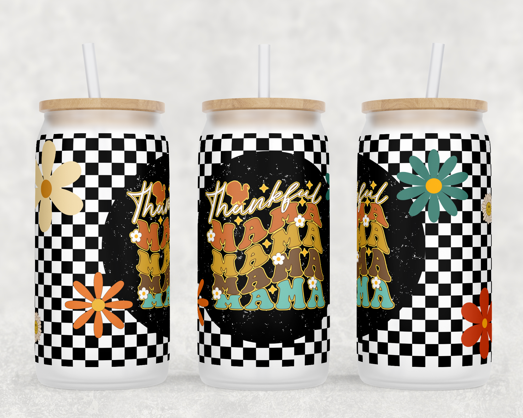 Thankful Mama Sublimation Libbey Can Wrap