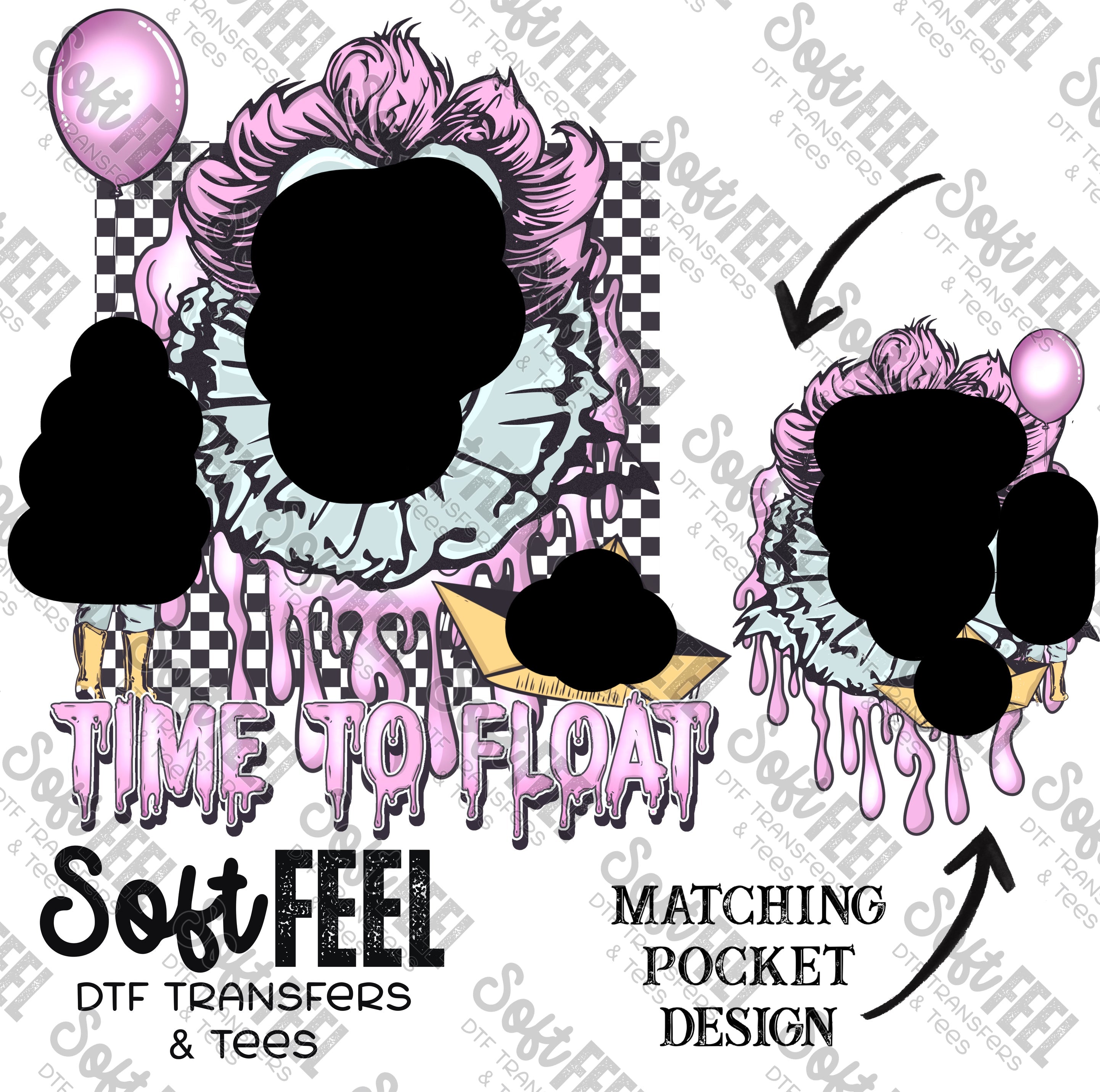Time to Float -Halloween Horror - Direct To Film Transfer / DTF - Heat Press Clothing Transfer