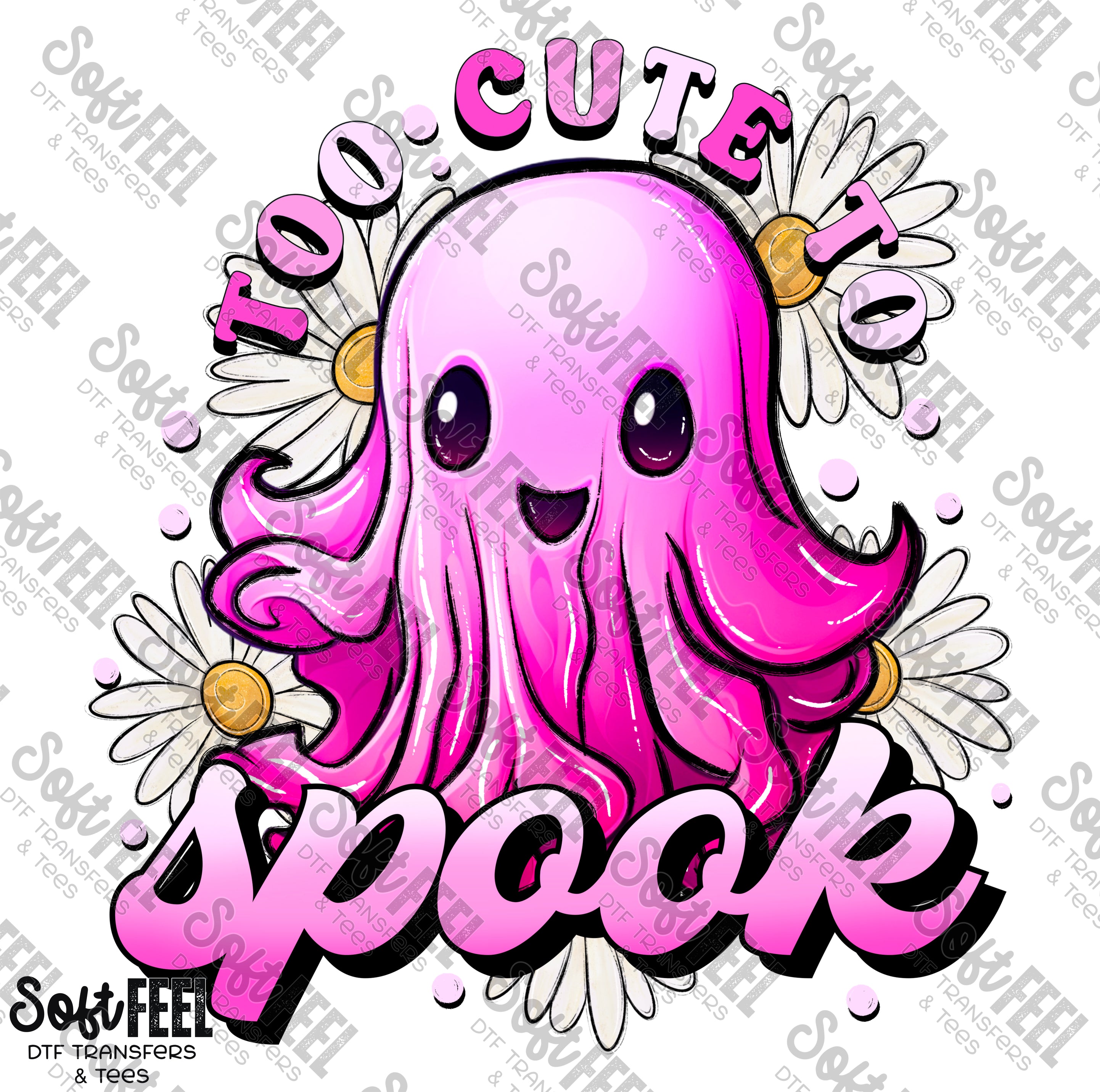 Too Cute To Spook - Women&#39;s / Youth / Halloween / Horror - Direct To Film Transfer / DTF - Heat Press Clothing Transfer