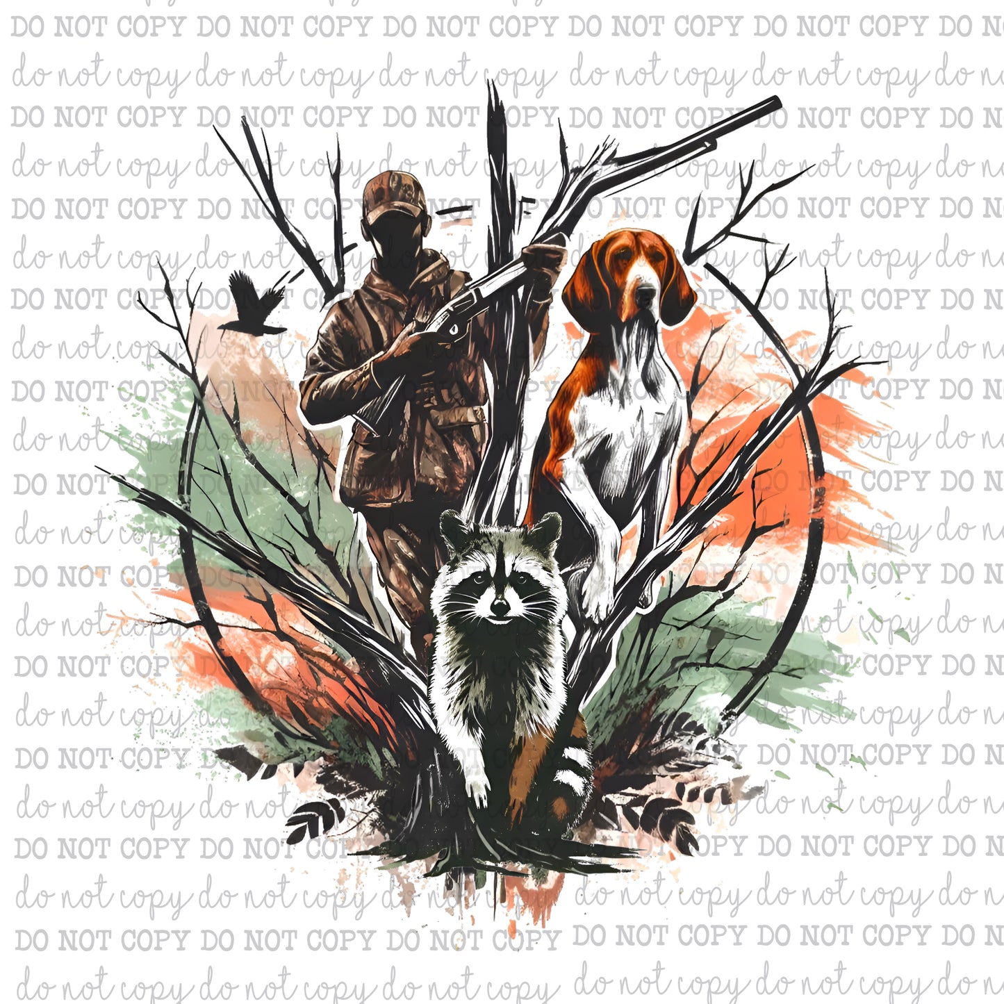 Walker Coonhound Hunter - Hunting - Cheat Clear Waterslide™ or White Cast Sticker