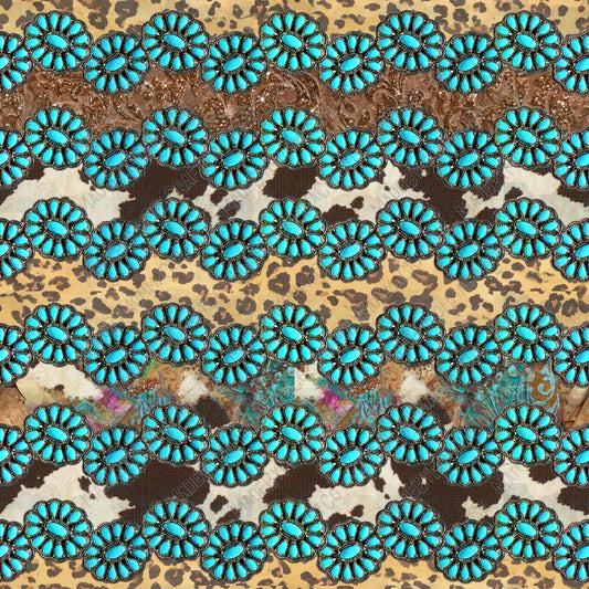 Turquoise Western tur1paper - Vinyl Or Waterslide Seamless Wrap