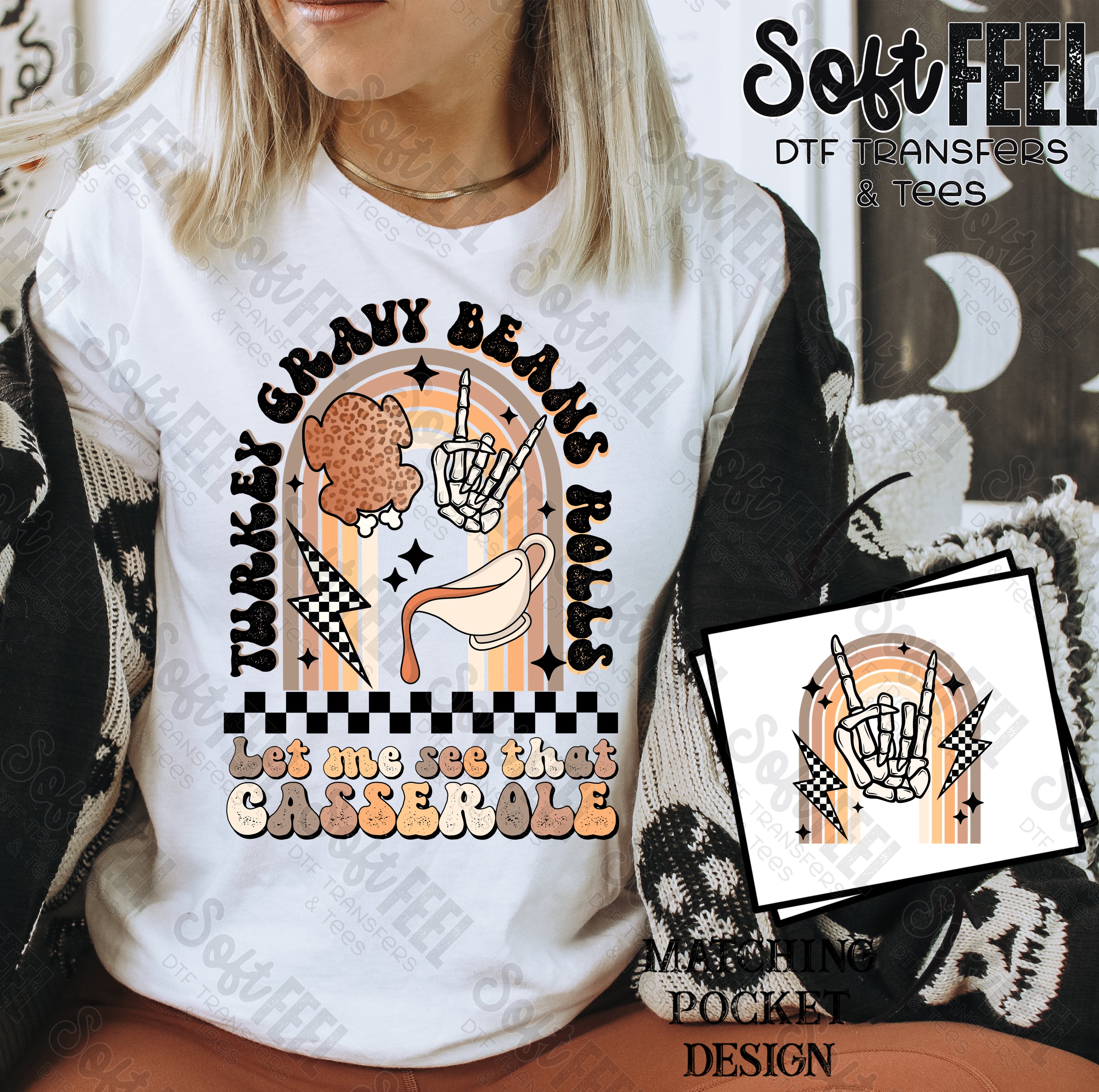 Turkey Gravy - Retro / Fall Thanksgiving - Direct To Film Transfer / DTF - Heat Press Clothing Transfer