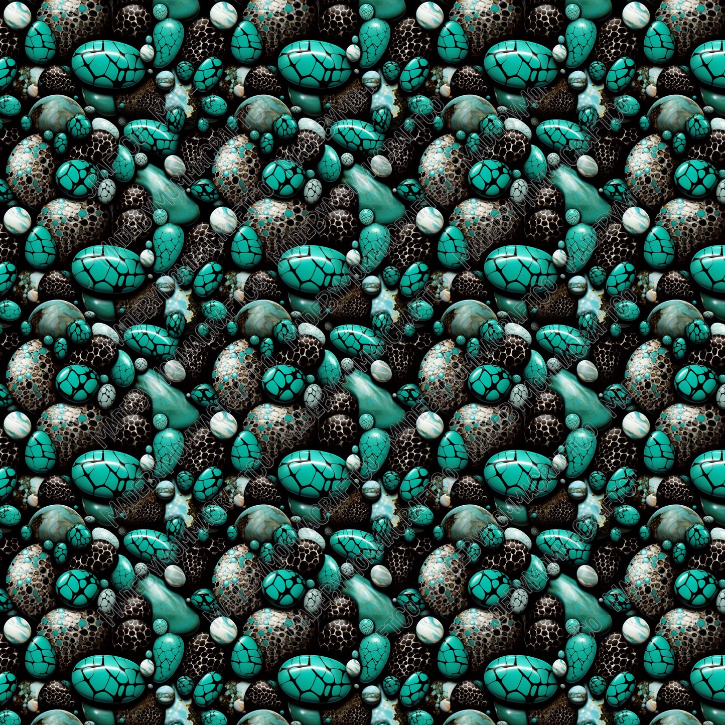 Turquoise Stone Pattern 2 - Vinyl Or Waterslide Seamless Wrap