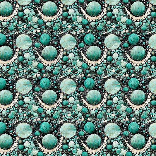 Turquoise Stone Pattern 8 - Vinyl Or Waterslide Seamless Wrap