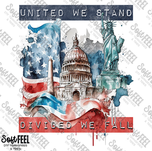 United We Stand - Men's / Patriotic - Direct To Film Transfer / DTF - Heat Press Clothing Transfer