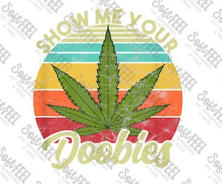 Funny Marijuana Doobies and Boobies Decal SVG