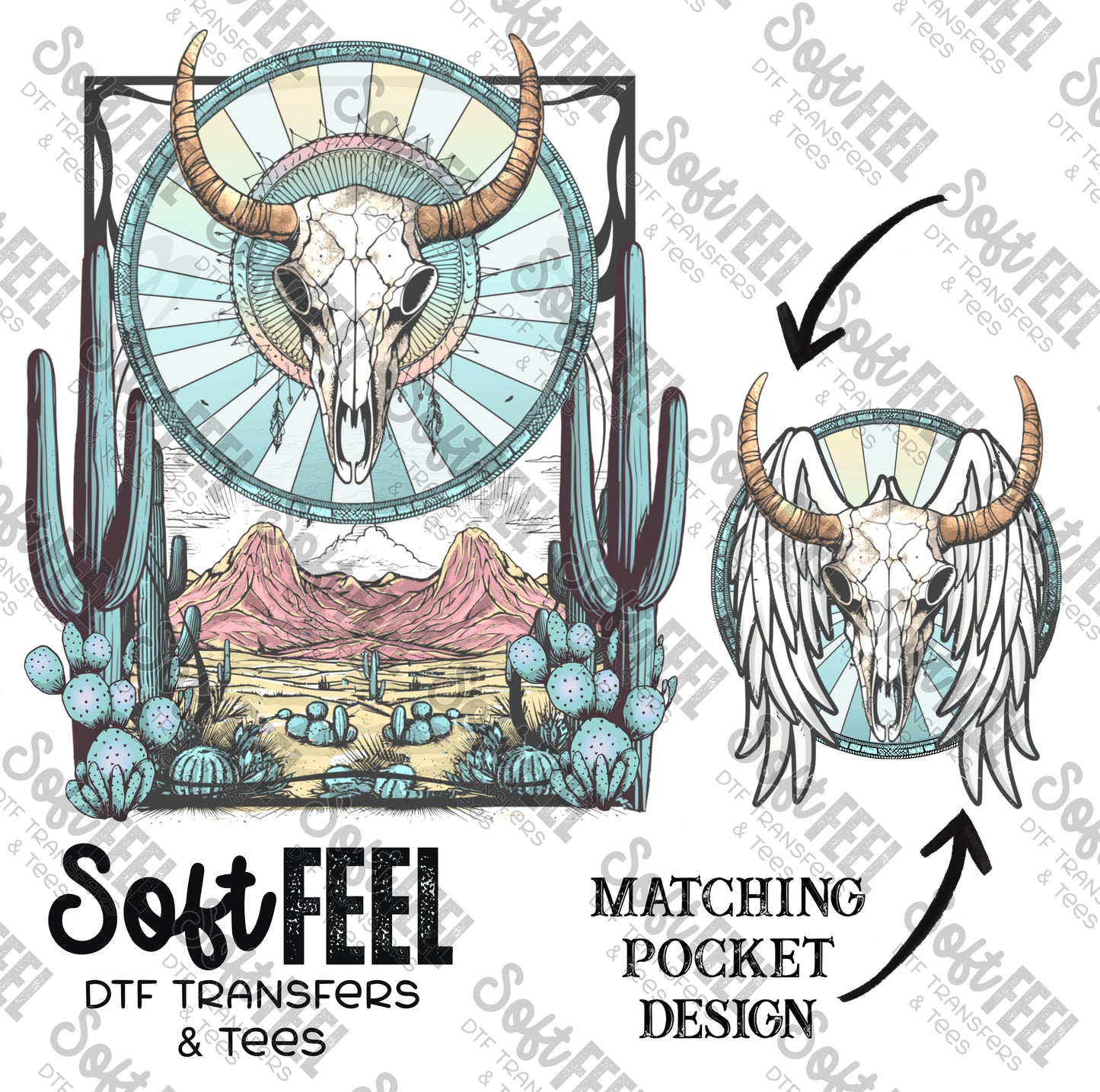 Western Boho Dreamcatcher - Western - Direct To Film Transfer / DTF - Heat Press Clothing Transfer