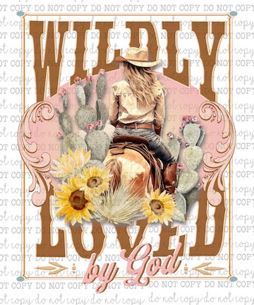 Wildly Loved By God - Country Western - Christian - Cheat Clear Waterslide™ or White Cast Sticker