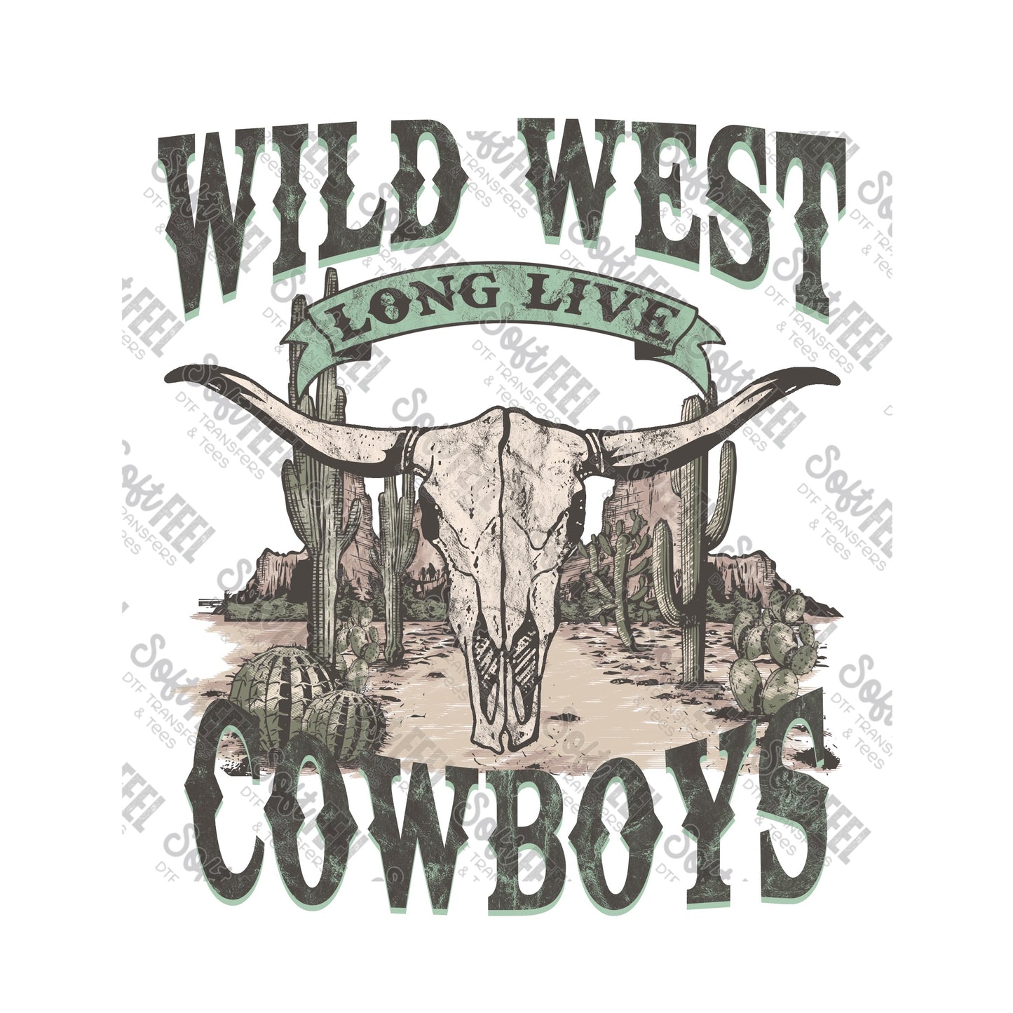 Wild West Cowboys - Country Western - Direct To Film Transfer / DTF - Heat Press Clothing Transfer