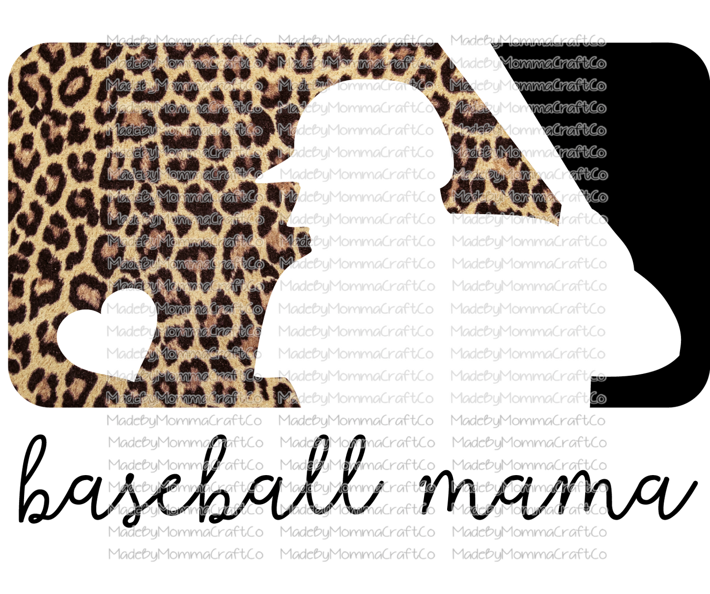 Baseball Mama Leopard - Cheat Clear Waterslide™ or White Cast Sticker