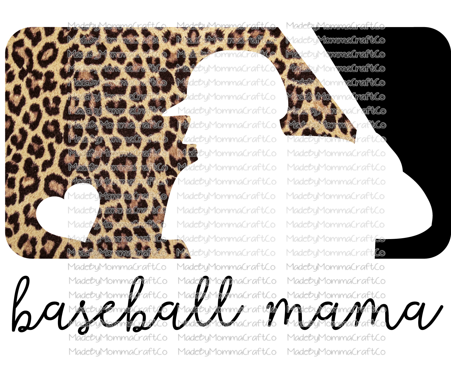 Baseball Mama Leopard - Cheat Clear Waterslide™ or White Cast Sticker