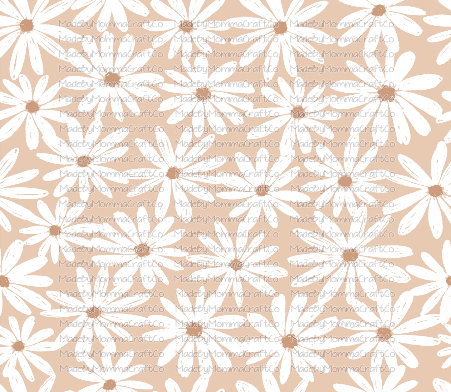 Floral Tan Sublimation or Waterslide Wrap - 20oz and 30oz