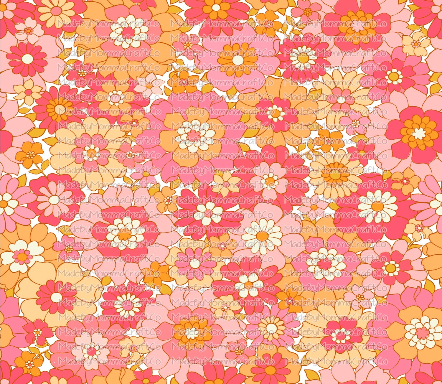 Floral Hippie Sublimation or Waterslide Wrap - 20oz and 30oz