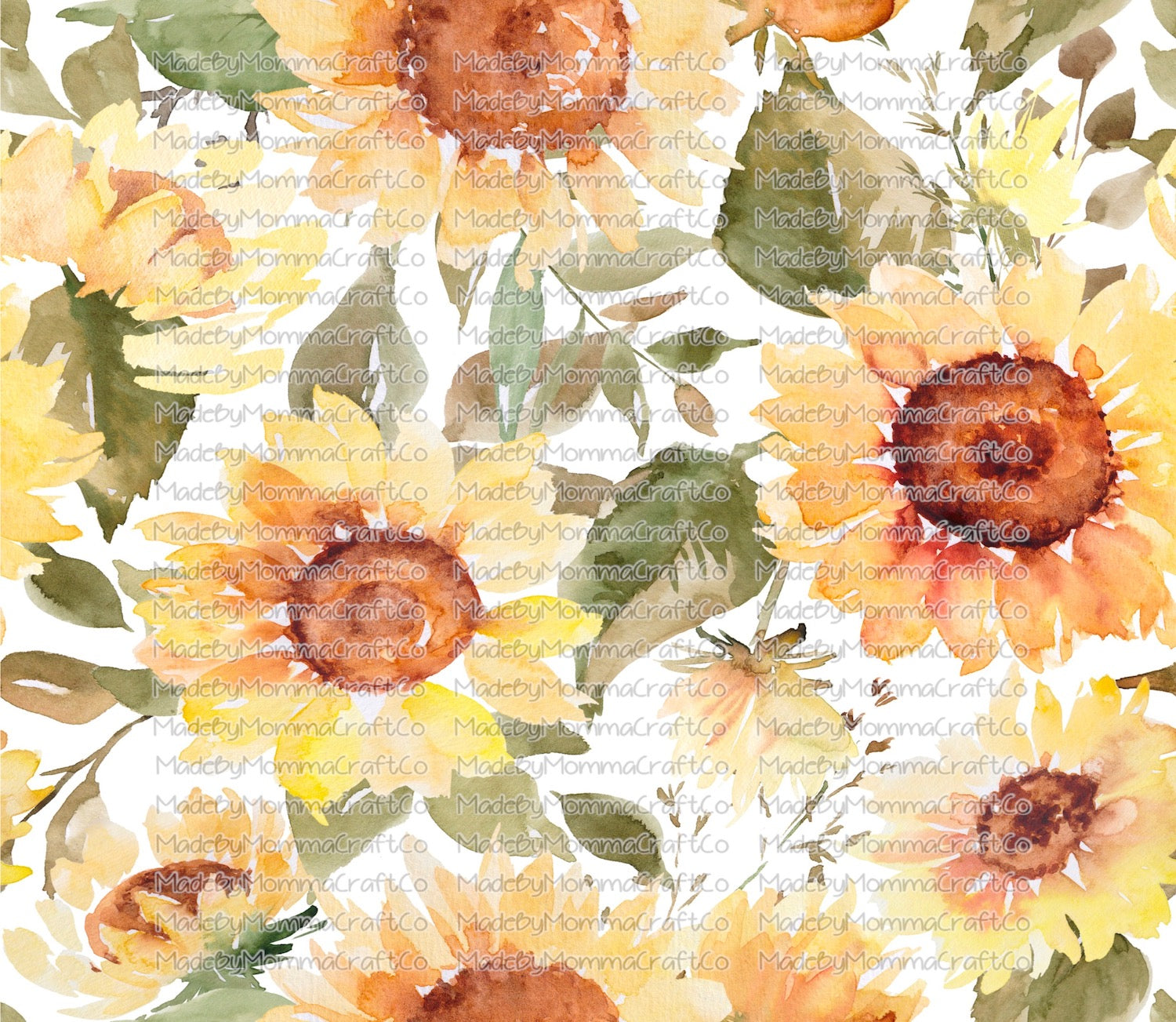 Sunflowers Sublimation or Waterslide Wrap - 20oz and 30oz