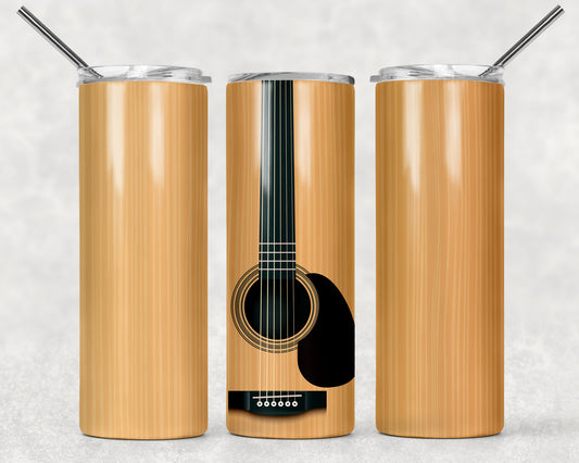 Guitar Sublimation Tumbler Wrap - Or Clear Waterslide Wrap