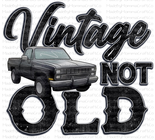 Vintage Not Old Manly Truck Square Body - Cheat Clear Waterslide Decal or Digital Download