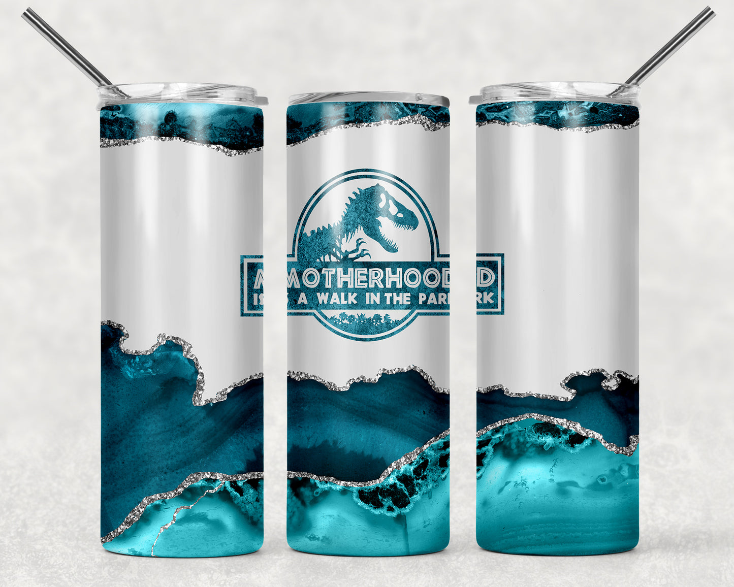 Motherhood Turquoise Sublimation Tumbler Wrap - Or Clear Waterslide Wrap