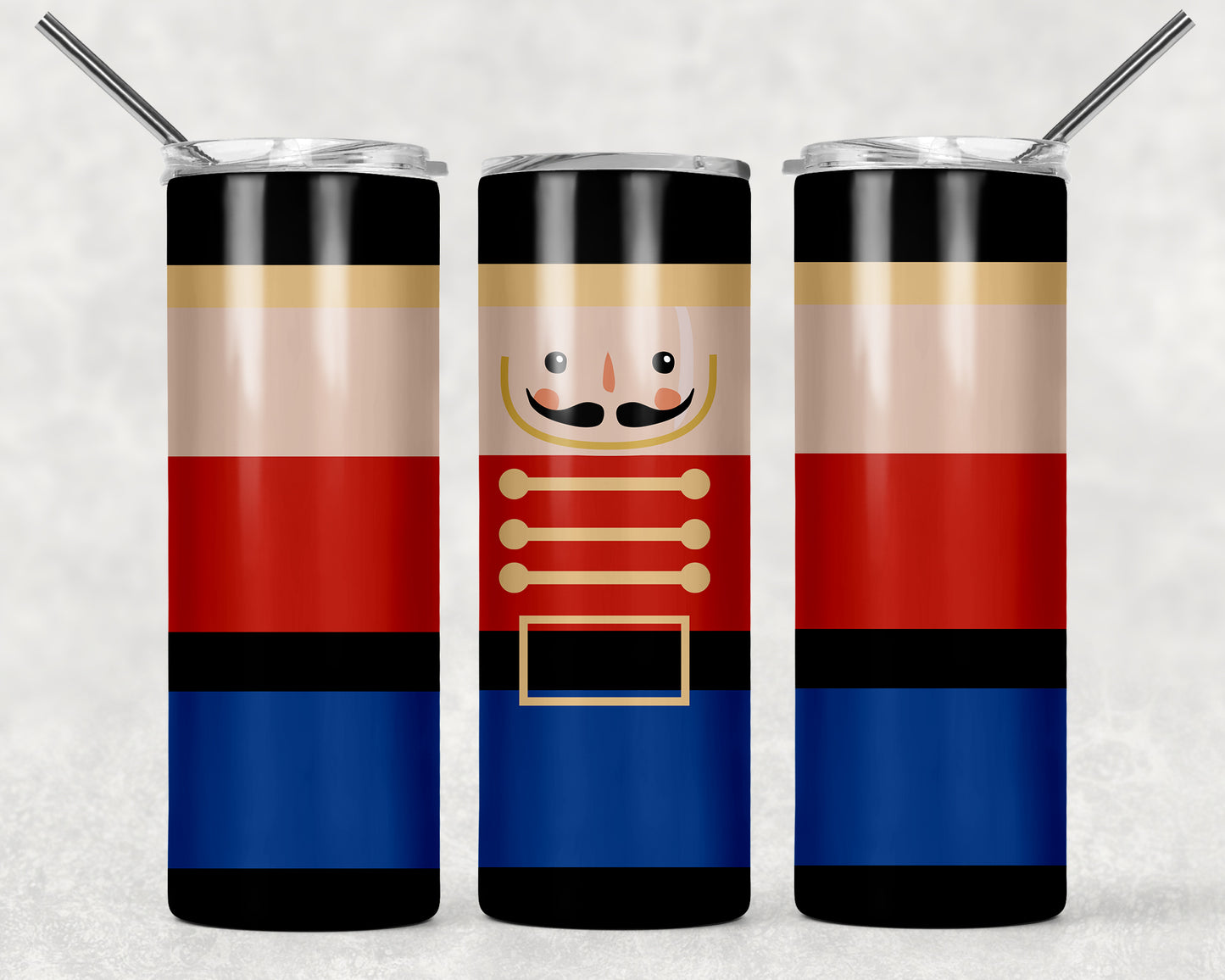 Nutcracker Sublimation Tumbler Wrap - Or Clear Waterslide Wrap