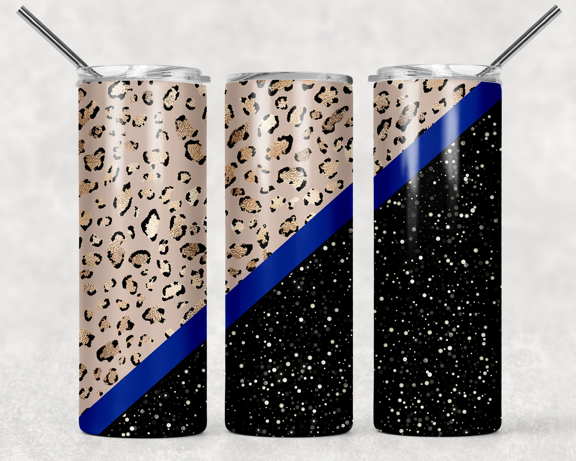 Glitter Leopard Ombre Sublimation Tumbler Wrap - Or Clear Waterslide W –  Made By Momma Waterslides