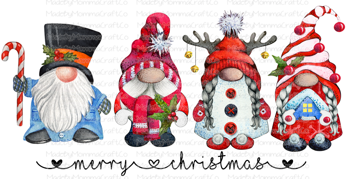 Gnomes Merry Christmas  - Cheat Clear Waterslide™ or White Cast Sticker