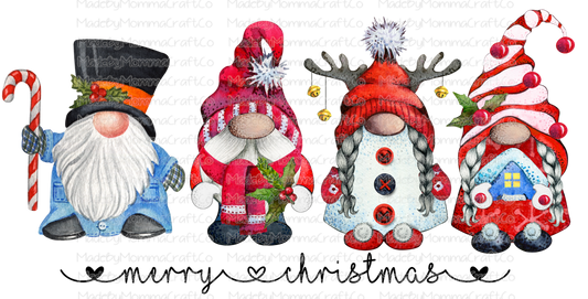 Gnomes Merry Christmas  - Cheat Clear Waterslide™ or White Cast Sticker