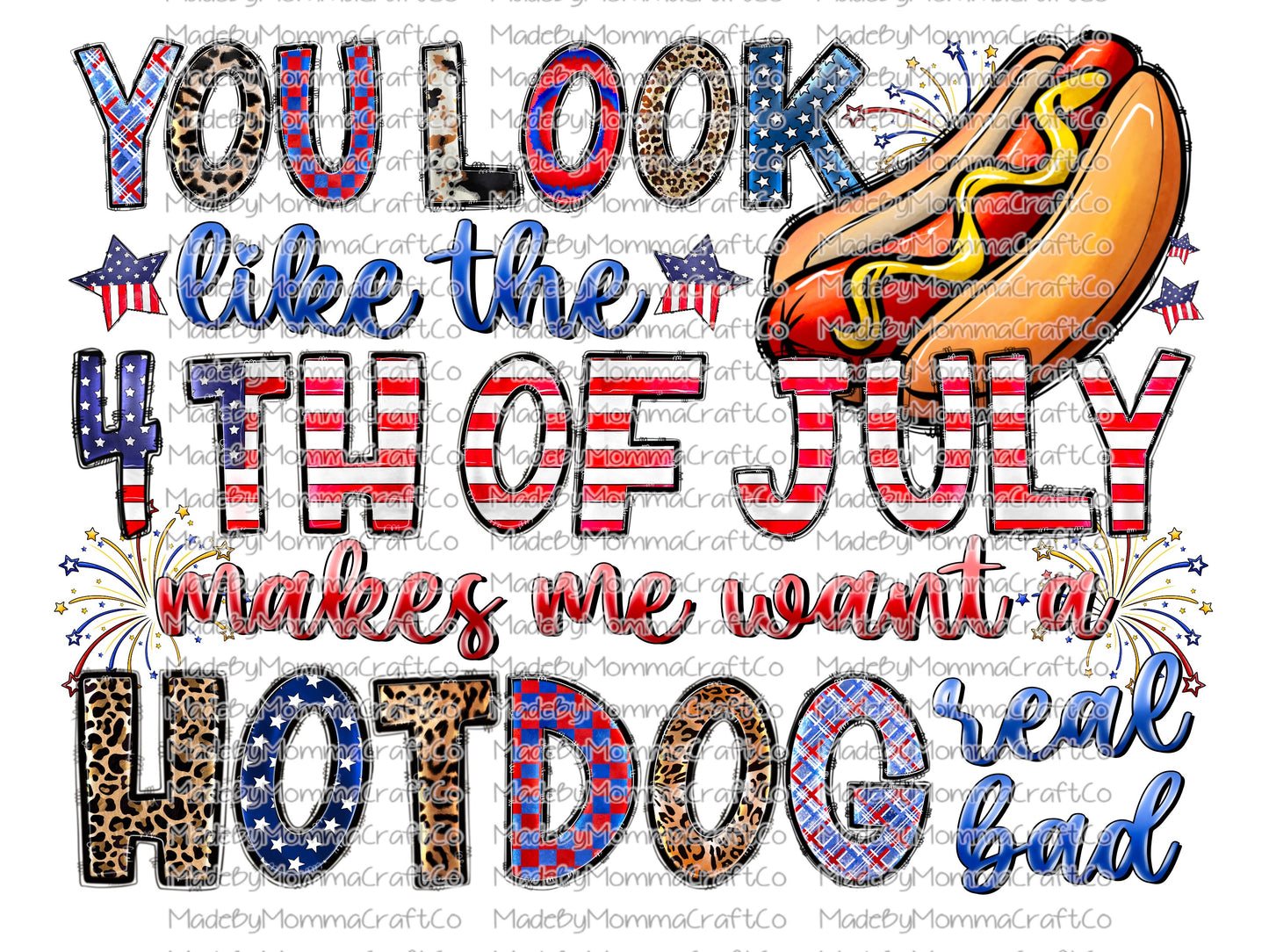 4th of july hot dog - Cheat Clear Waterslide™ or White Cast Sticker