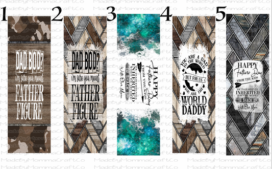 Dad Humor & Fathers Day Pen wraps - Printed Waterslide or Digital Download Bundle