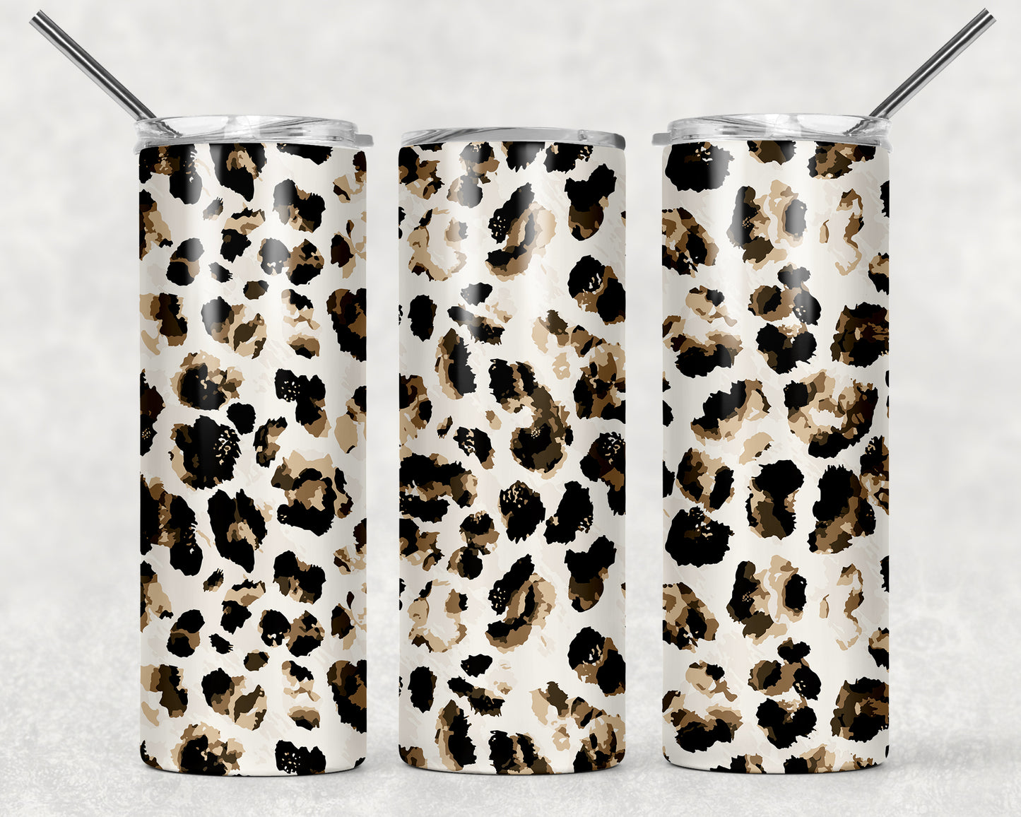 Abstract Leopard Sublimation Tumbler Wrap - Or Clear Waterslide Wrap