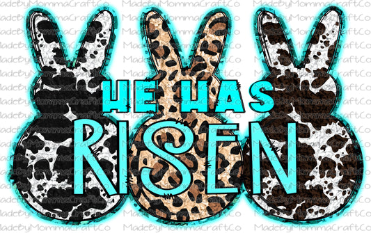 He has risen Christian Peeps Easter   - Cheat Clear Waterslide Decal or Digital Download