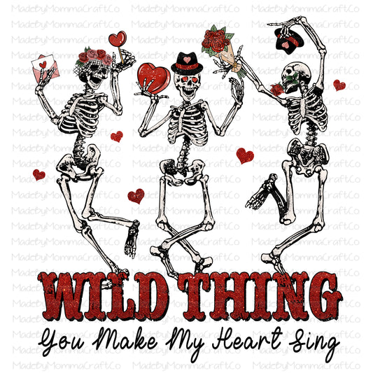 Wild thing valentines skeleton  - Cheat Clear Waterslide™ or White Cast Sticker